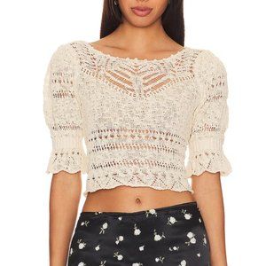 NWT Free People Country Romance Top - Cream